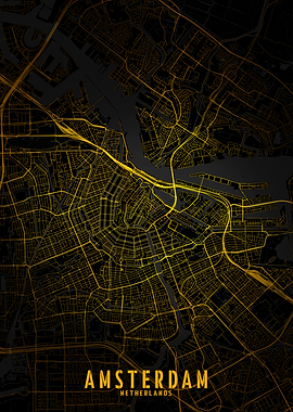 Amsterdam Golden City Map