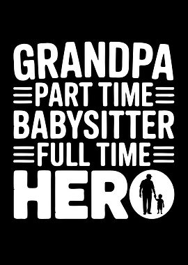 Grandpa Hero Text Art