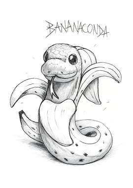 Bananaconda: Snake in Banana Peel