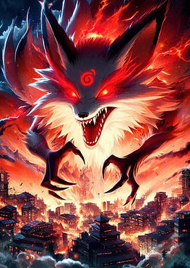 Giant Fox Monster Overlooking