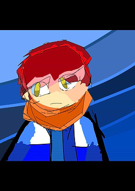 Cartoon character with red hair
