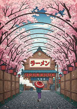 Ramen Cherry Blossom Canopy