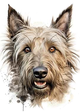 Dog Portrait Watercolor Style