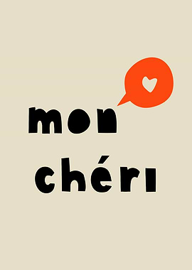 Mon Chéri Illustration with Heart