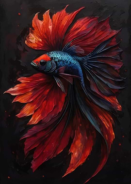 Elegant Betta Fish Art