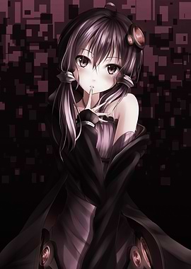 Girl Shushing in Dark Setting