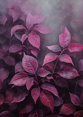 Burgundy Purple Leaves art