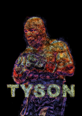 Mike Tyson Abstract Portrait