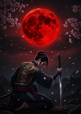 Samurai Under Red Moon