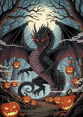 Halloween Dragon Pumpkin Patch