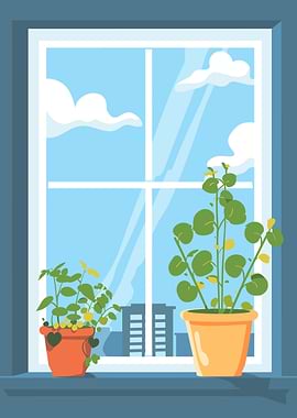 Plants by the window