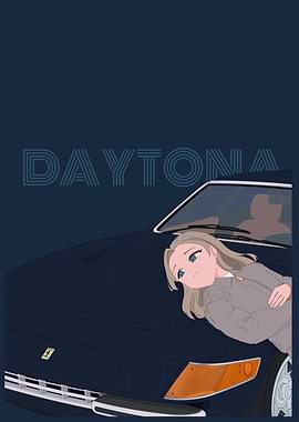 Daytona Car with Anime Girl