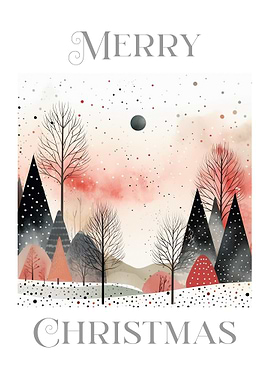 Merry Christmas Winter Scene