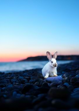 Rabbit at dusk