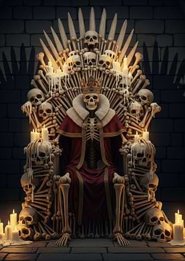 Skeleton King on Throne of Bones