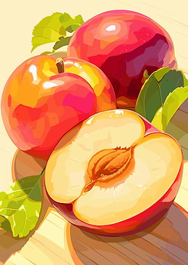 Fresh Plums Still Life