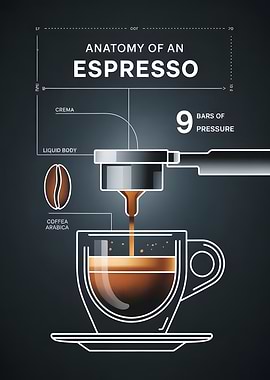 Anatomy of an Espresso Illustration