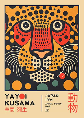 Yayoi Kusama Tiger Exhibition Poster