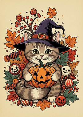 Halloween Cat Pumpkin