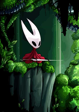 Hornet from Hollow Knight in Greenpath