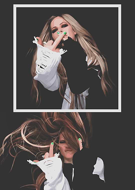 Avril Lavigne Portrait with Attitude