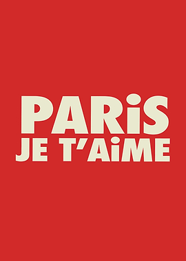 Paris Je T'aime Text Art