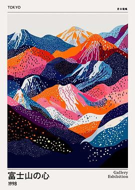 Tokyo Exhibition: Colorful Mountain Landscape Art