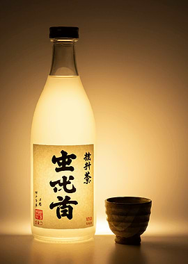 Sake Bottle and Cup Still Life
