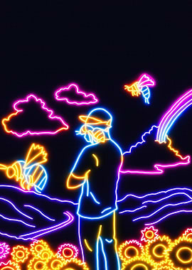 Tyler The Creator Boy Flower Neon