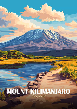 Mount Kilimanjaro, Tanzania Landscape Art