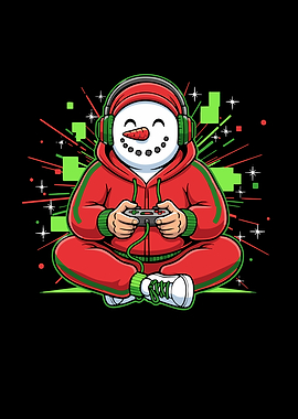 Snowman Gamer Christmas