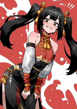 Anime Girl in Traditional Dress