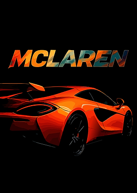 McLaren sports car on black background