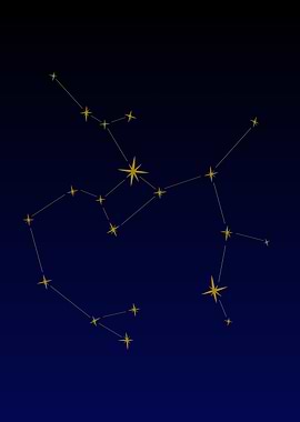 Sagittarius Constellation on Dark Blue Background