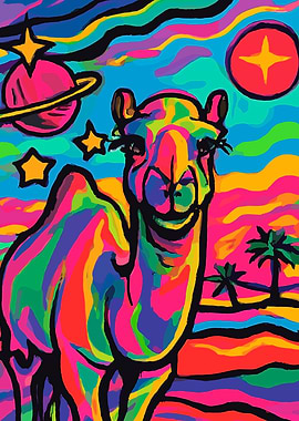 Psychedelic Camel in Space
