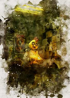 Five Nights at Freddy's Chica Watercolor