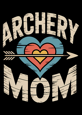 Archery Mom Heart Arrow Design