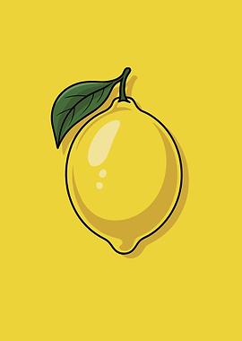 Minimalist illustration of a lemon