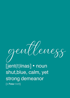 Gentleness Definition Typography Art Print