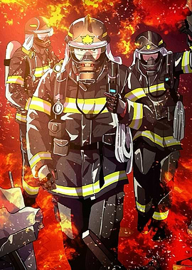 Firefighters Action Intense Rescue Scene