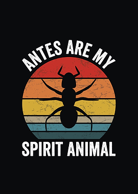 Ants are my spirit animal retro design