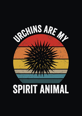 Urchins are my spirit animal retro design