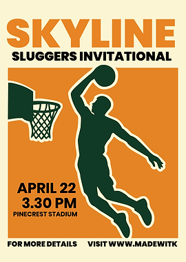 Skyline Sluggers Invitational Basketball Poster