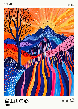 Colorful Tokyo Landscape Art Print