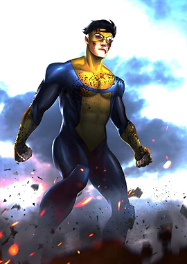 Invincible Superhero in Action