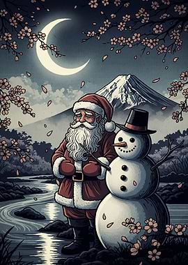 Santa and Snowman