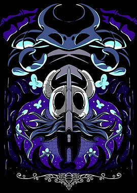 Hollow Knight stylized character art