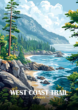 West Coast Trail Canada Landscape Painting