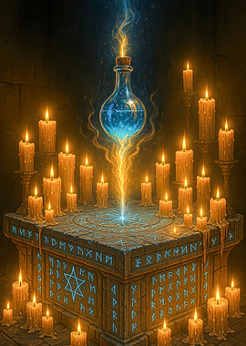 Mystical Potion and Candles Ritual