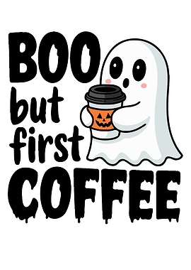 Boo But First Coffee Halloween Ghost